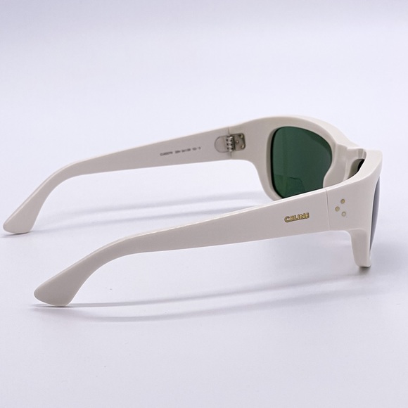 NEW CELINE CL40079I 25N SQUARE WHITE GREEN SUNGLASSES CELINE CL 40079I - Picture 8 of 11